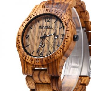 Bewell-ZS-W086B-horloge-hout-2