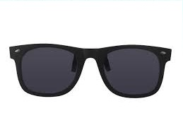 Wayfarer look clip on zonnebril